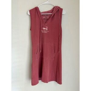 U.S. Vintage Nassau Bahamas Sleeveless Hoodie Dress Pink Small